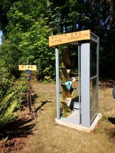 Little Library in the telephone booth, South End Camano Island